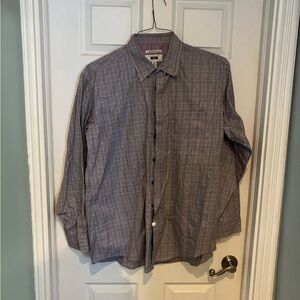 Joseph Abboud Gray Checkered Button Down Shirt